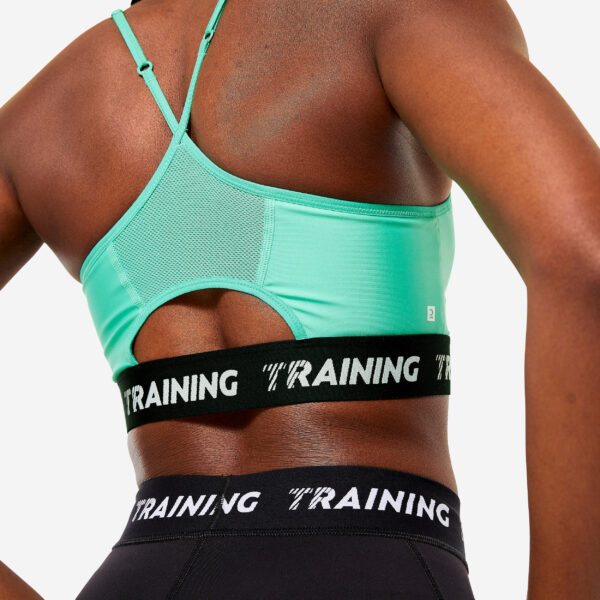 Women's Thin Crossover Strap Sports Bra - Mint Green