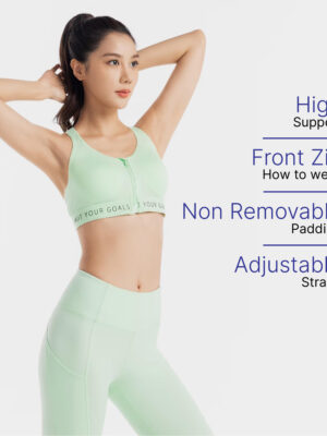 Sports Bra High Support with Zip