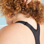 Black High-Support Zip-Up Sports Bra with Removable Cups and Adjustable Straps
