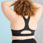Black High-Support Zip-Up Sports Bra with Removable Cups and Adjustable Straps