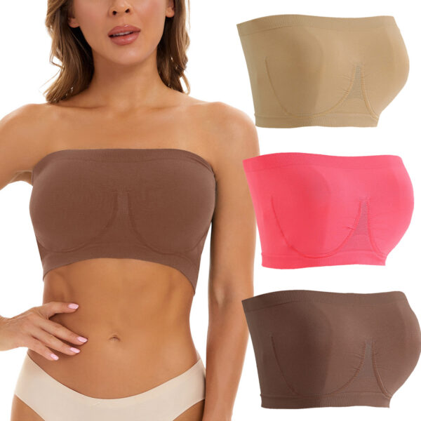 Plus Size Women's Seamless Bandeau Bra