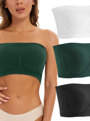 Plus Size Women's Seamless Bandeau Bra