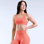 High Elastic Shockproof Cross Back Full Extinction Jinammonia Bare Back Seamless Sports Bra