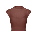 Mesh Yoga Clothes Flounced Sleeve Running Quick-drying Sports Bra With Chest Pad