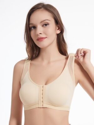 Foreign Trade Front Buckle Closed Sports Bra Plus Size