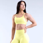 High Elastic Shockproof Cross Back Full Extinction Jinammonia Bare Back Seamless Sports Bra