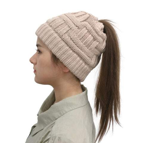 Women’s Cold Weather Ponytail Beanie – Wool
