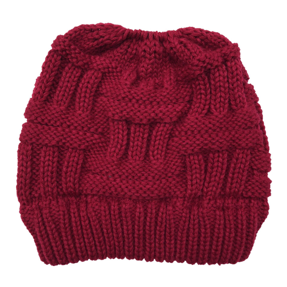 Women’s Adjustable Winter Knit Hat – Wool