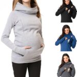 Thick Hooded Maternity Sweater – Warm, Soft & Stylish for Pregnant Women