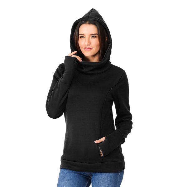 Thick Hooded Maternity Sweater – Warm, Soft & Stylish for Pregnant Women