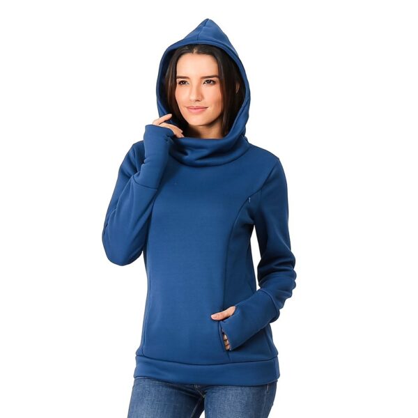 Thick Hooded Maternity Sweater – Warm, Soft & Stylish for Pregnant Women