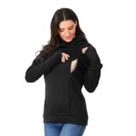 Thick Hooded Maternity Sweater – Warm, Soft & Stylish for Pregnant Women
