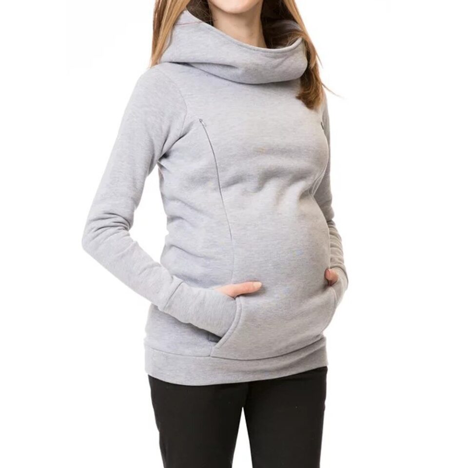 Warm cotton maternity sweater
