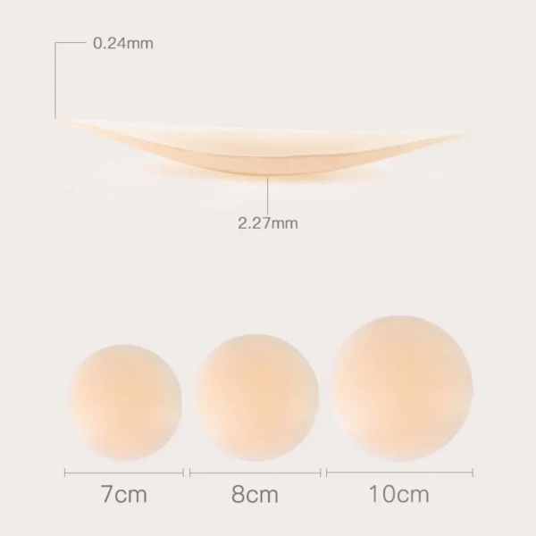 Premium Reusable Silicone Nipple Covers | Ultra-Thin Invisible Bra Petals | Sweatproof, Skin-Safe Adhesive Nipple Pads for Women