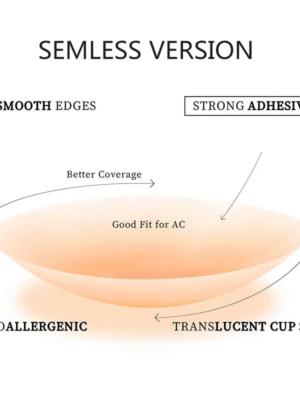 Premium Reusable Silicone Nipple Covers | Ultra-Thin Invisible Bra Petals | Sweatproof, Skin-Safe Adhesive Nipple Pads for Women