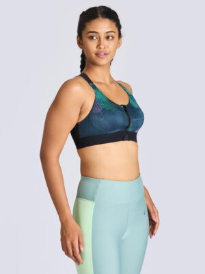 Women’s High-Intensity Workout Bra with Front Zipper