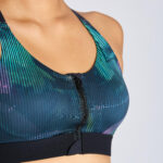 CurveControl Zip Sports Bra – Stylish Support with Cups