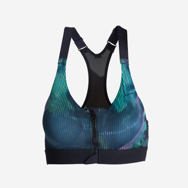 CurveControl Zip Sports Bra – Stylish Support with Cups