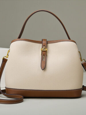 Lychee Pattern Large Capacity Contrast Color Single Shoulder Messenger Bag