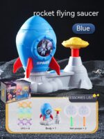 Rocket Foot Flying Saucer Toy Indoor Outdoor Catapult