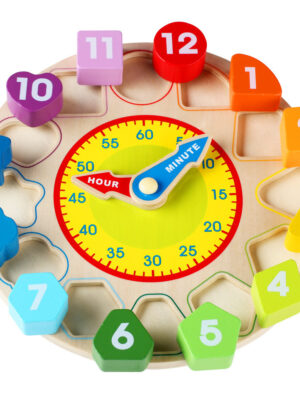 Wooden digital clock beaded
