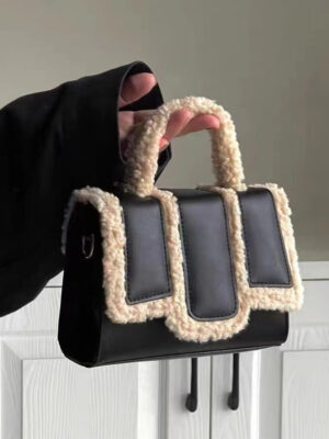 Lamb Wool Portable And Fashion Crossbody Bag